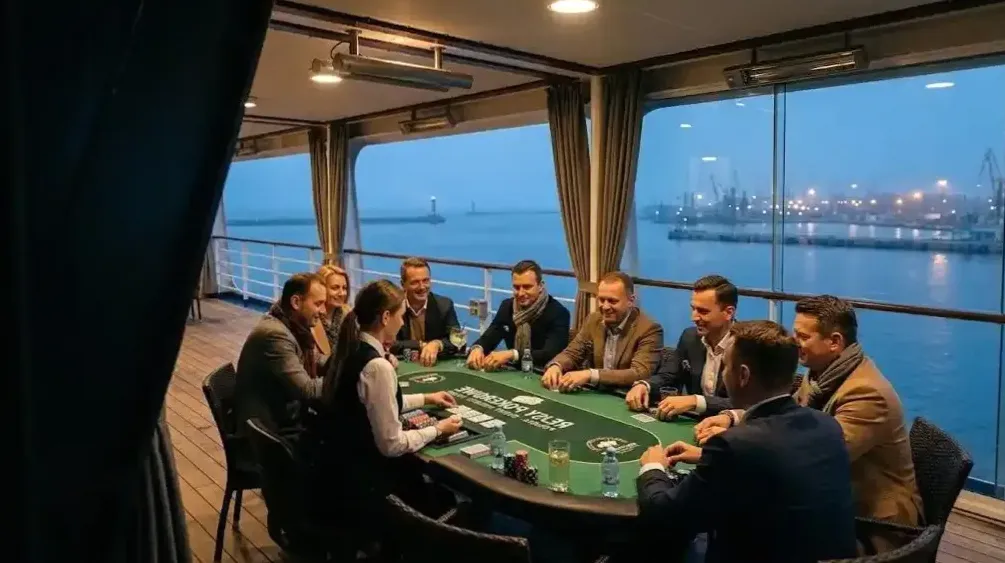 Zespół Rejsujemy przy pracy na pokładzie